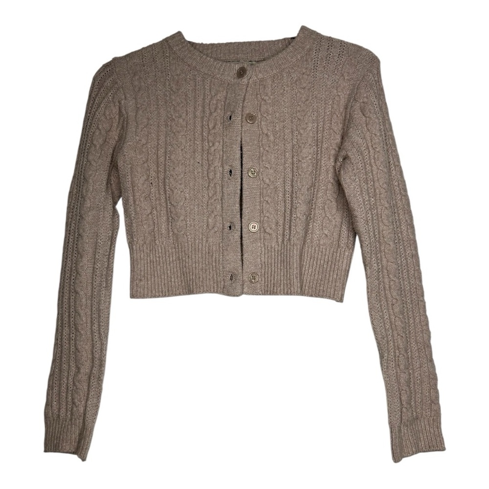 Urban Outfitters light pink Cable Knit Cardigan